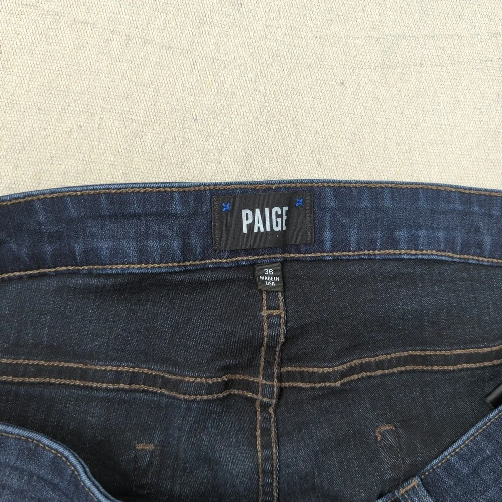 Paige Pants Mens 36x31 Blue Federal Straight Stretch Casual Preppy